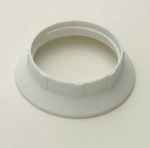 White Shade Ring for ES E27 Light Bulb Lamp holders with Threaded sleeve 40mm